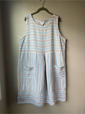 J.Jill Love Linen Shift Dress Size XL 100% Linen